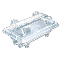 Vacuum formed wafer shipping box made of Clear polystyrene