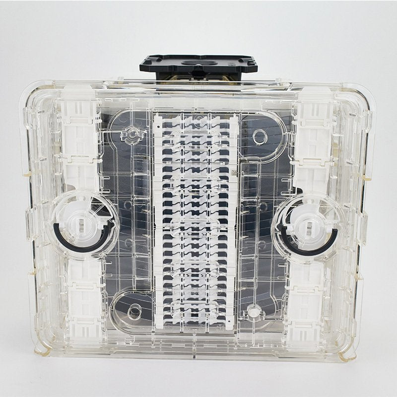 Front side of a front opening shipping box for 300 mm semiconductor wafers 