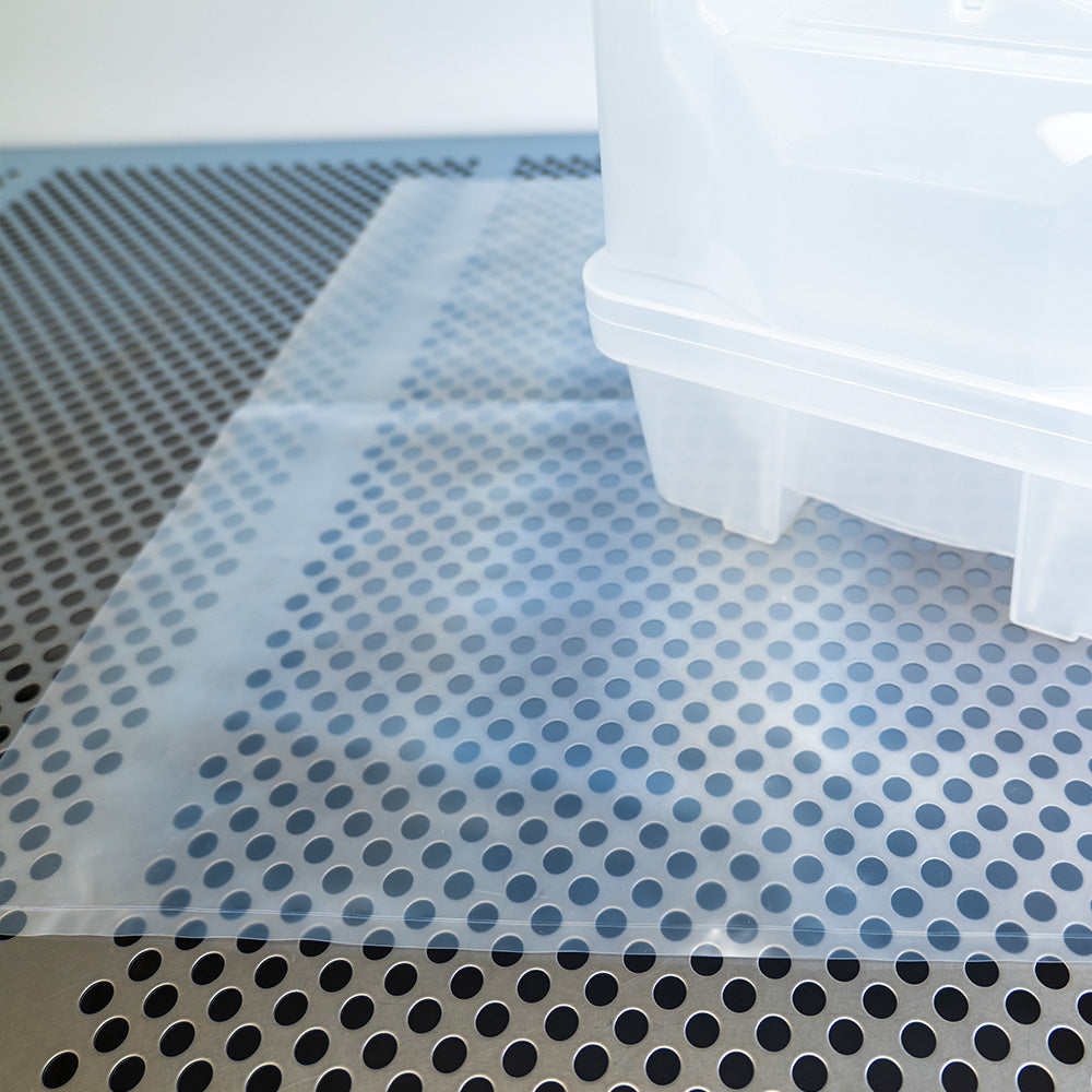 Close up of LDPE bag in cleanroom with ePRO shipper for semiconductor wafers