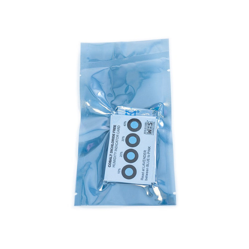 Cobalt Dichloride free humidity indicator cards that measure up to 40% in clean packaging