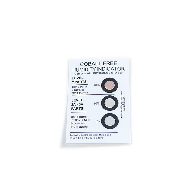 Cobalt Free Humidity Indicator card that measures to 60%