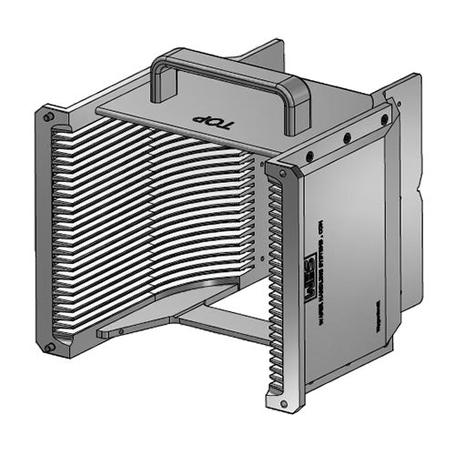 Six inch WHS-M1 Aluminum cassette. Comes with 25 angular slots and a End wall/H-bar top-bottom configuration. with integrated handle