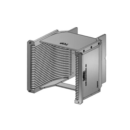 Six inch WHS-M1 Aluminum semiconductor wafer cassette. Comes with 25 flat slots and a End wall/H-bar top-bottom configuration.
