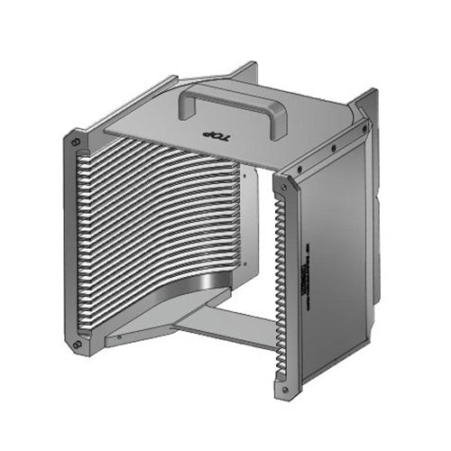Eight inch WHS-M1 Aluminum cassette. Comes with 25 flat slots and a End wall/H-bar top-bottom configuration. with integrated handle