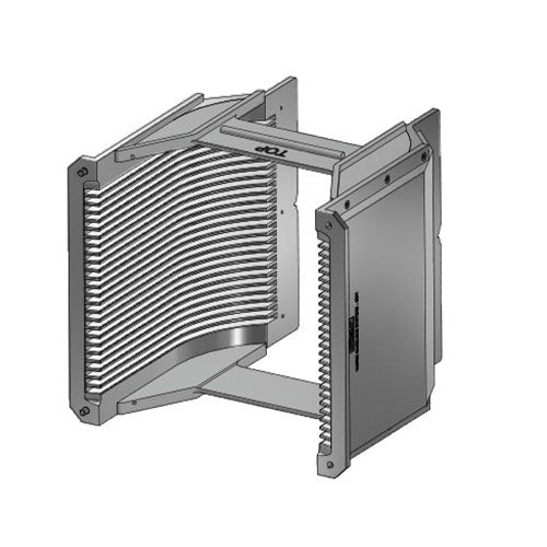 Eight inch WHS-M1 Aluminum cassette with 25 flat slots and a H-bar/H-bar top-bottom configuration.