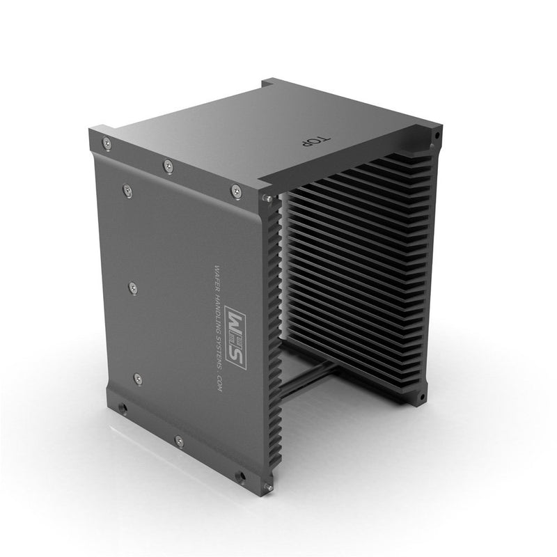 Twenty five slot WHS-M2 Aluminum cassette with a End wall and H-bar configuration for 4 inch semiconductor wafers