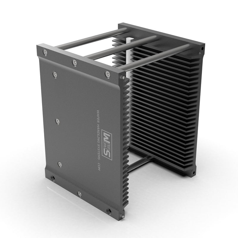 Twenty five slot WHS-M2 Aluminum cassette with a 3 rods and H-bar configuration for 4 inch semiconductor wafers