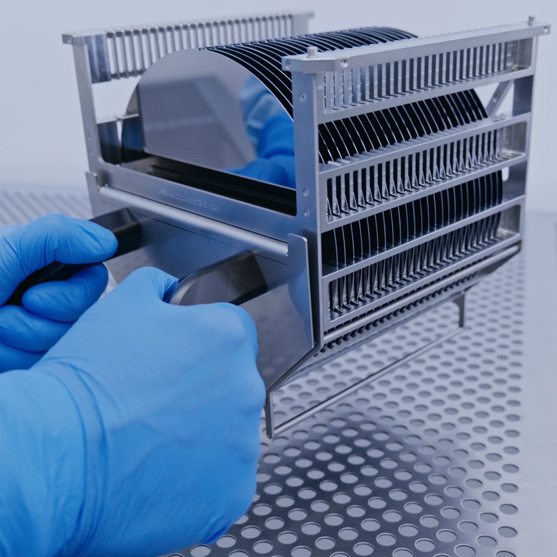 WHS-M3 metal cassette handle used to pick up a 8 inch metal cassette in a cleanroom