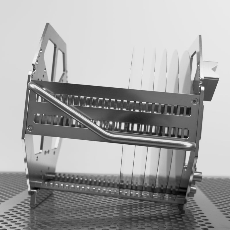 Handle shape for 12" FOUP style stainless steel cassette