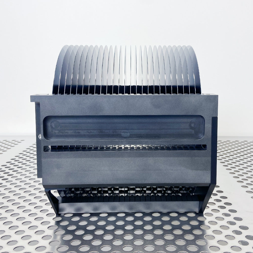 Side view of a ASM Epsilon 2000 Epitaxial replacement cassette filled with semiconductor wafers