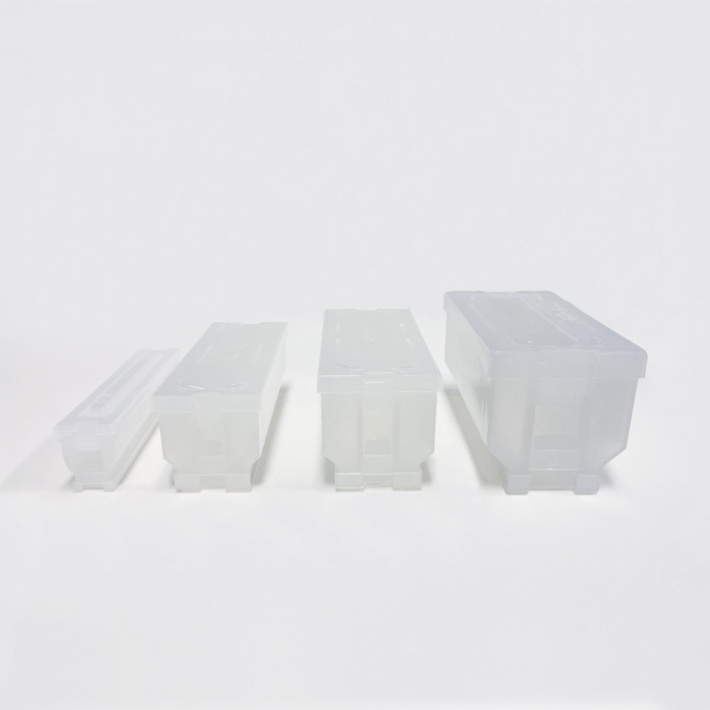 ePAK wafer shipping boxes of 1", 2", 2,5" and 3" wafers