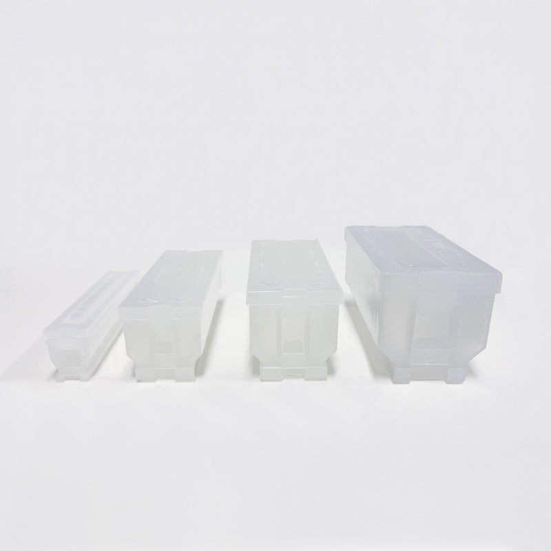 ePAK wafer shipping boxes of 1", 2", 2,5" and 3" wafers