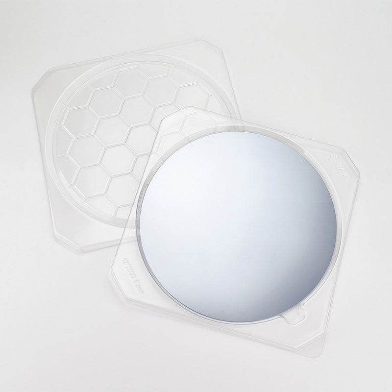 12 inch open vacuum formed single wafer shipper with wafer