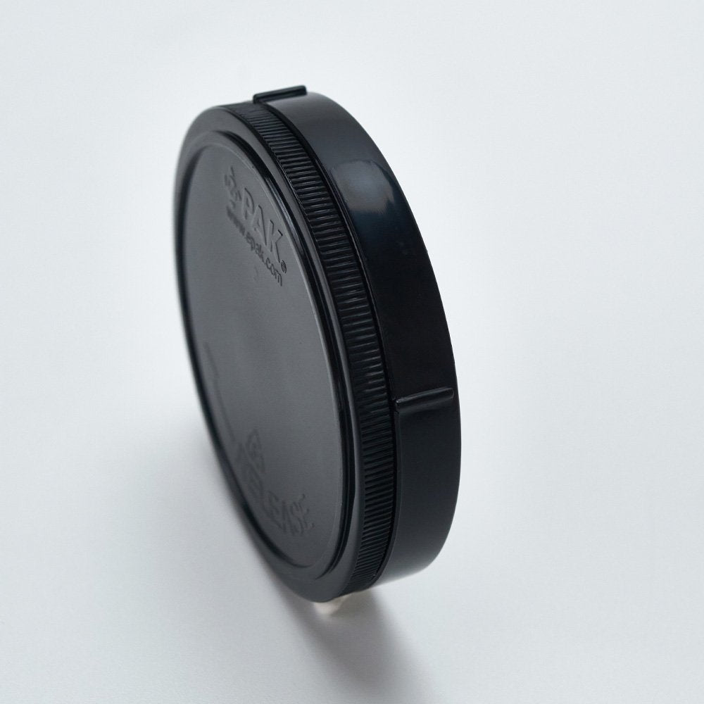 Side view of a Conductive polypropylene coin style shipper for 2 inch wafers 