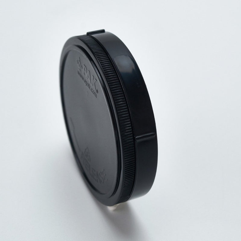 Side view of a Conductive polypropylene coin style shipper for 2 inch wafers 
