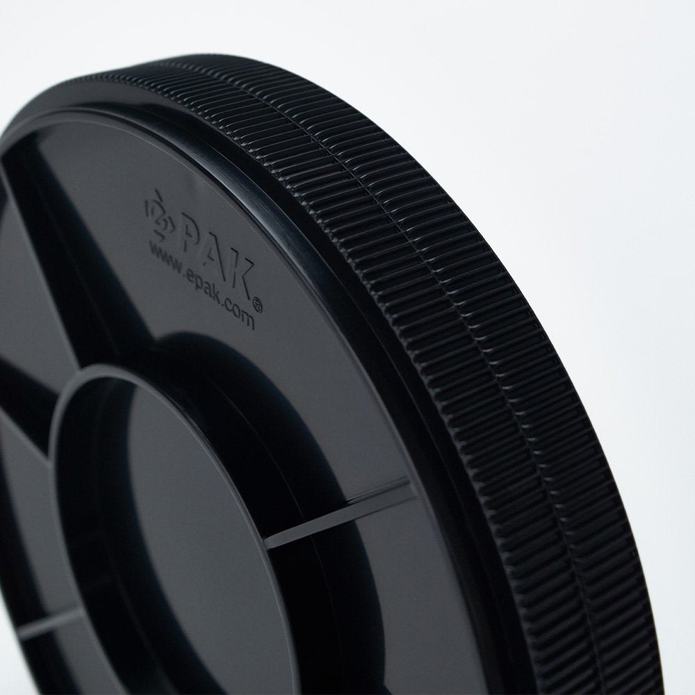 Close up of 5 inch conductive polypropylene coin style shipper