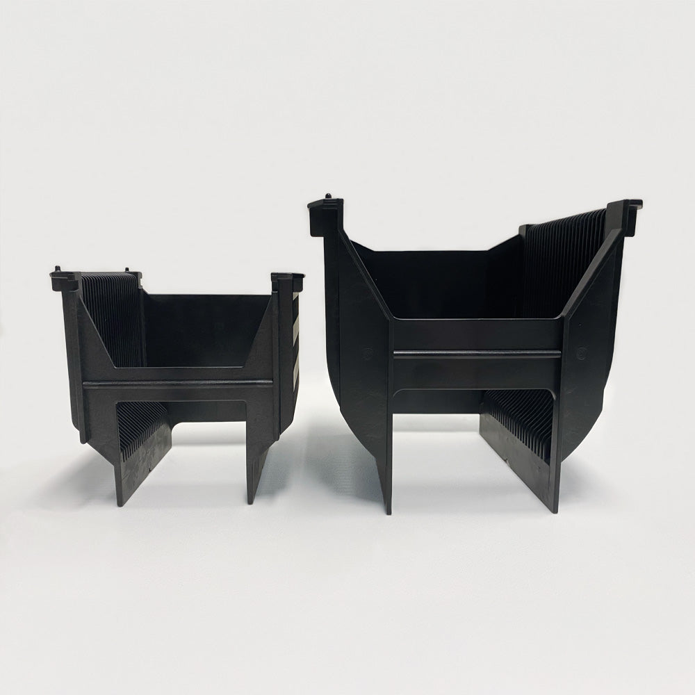 6 inch and 8 inch semiconductor process cassettes made from PEEK and carbon fiber
